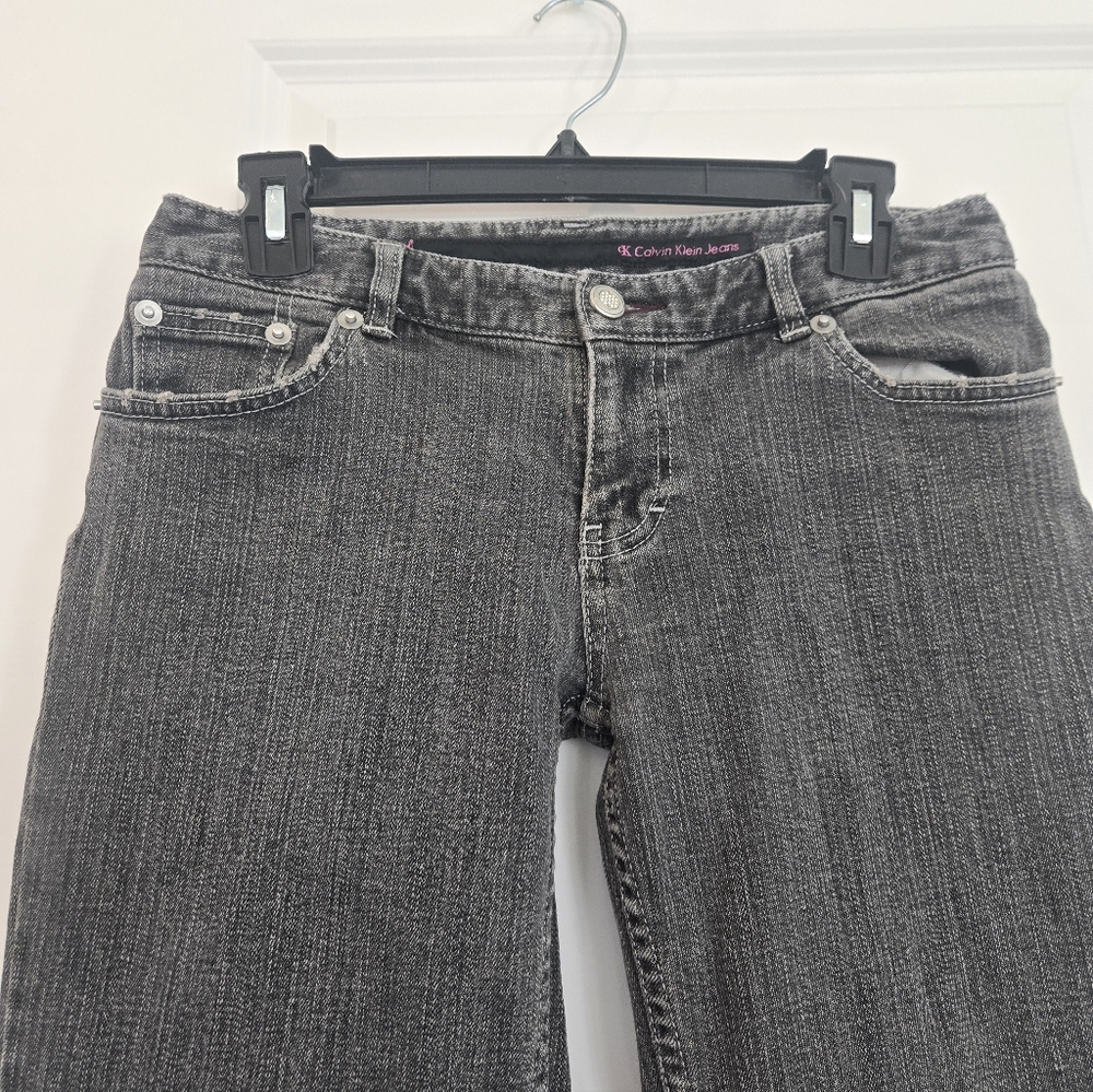 Calvin Klein Black Women's Jeans Sequin Back Size 7 - Picture 2 of 5